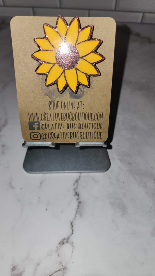 Sunflower Badge Reel