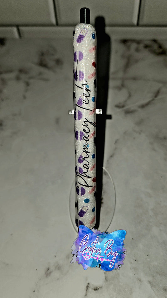 Pharmacy Tech Glitter Pen