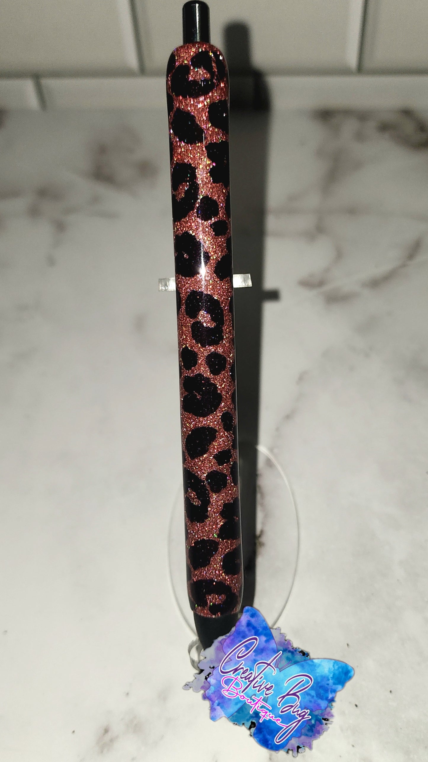 Leopard Print Glitter Pen