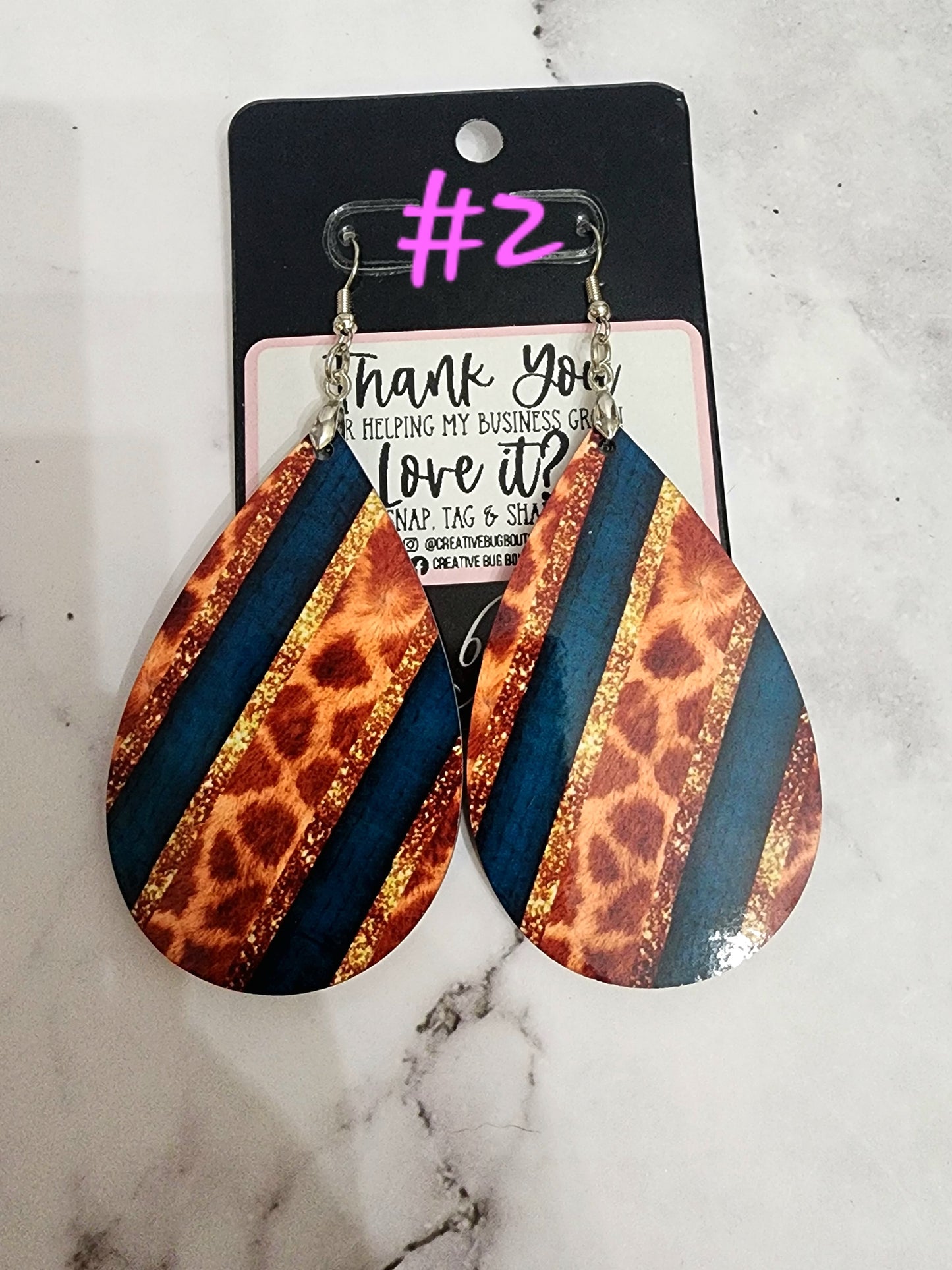 MDF Sublimation Teardrop Earrings