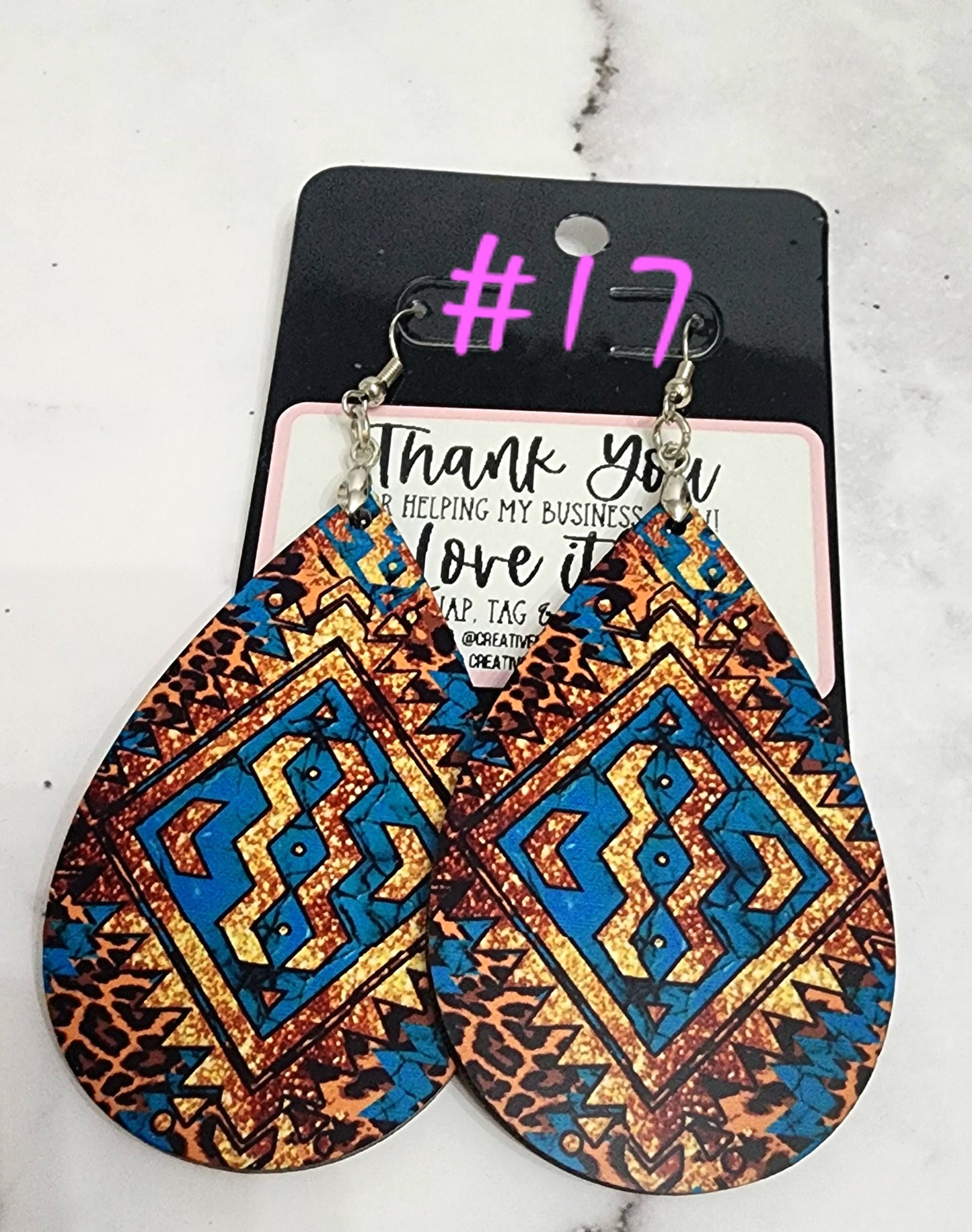 MDF Sublimation Teardrop Earrings