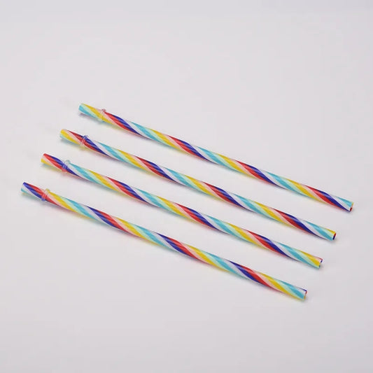 Rainbow Colored Acrylic Straws